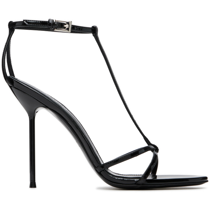 Photo: Paris Texas Black Lidia T-Strap 105 Heeled Sandals