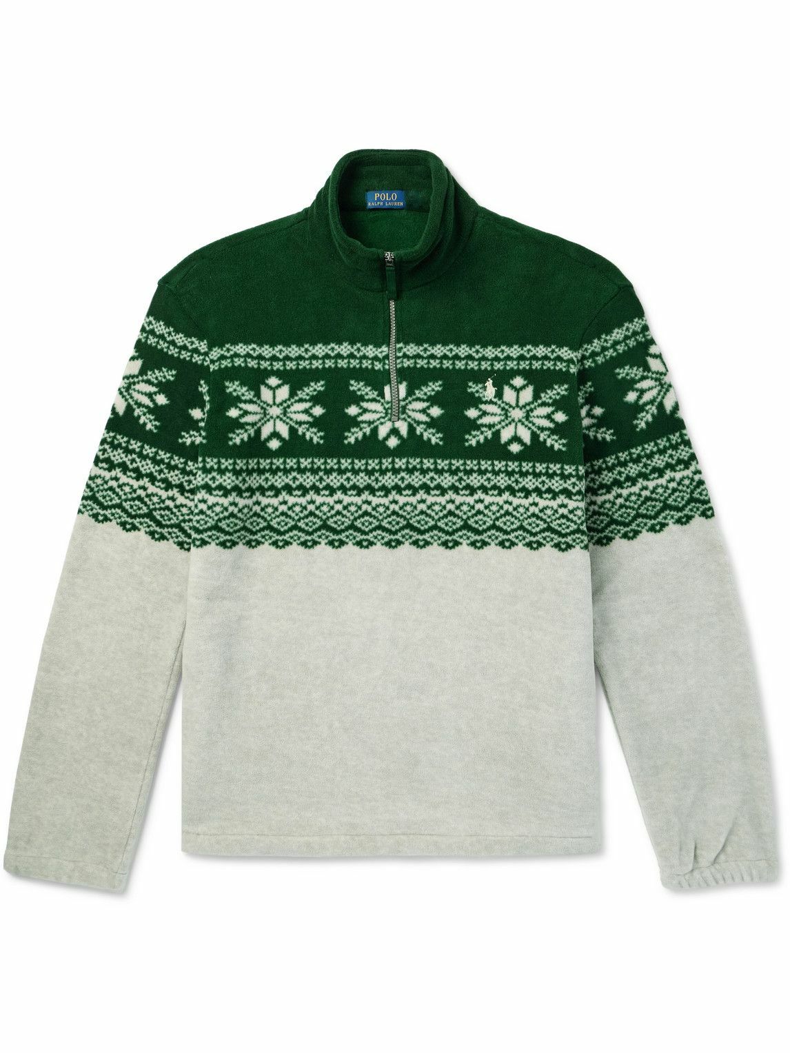 Polo Ralph Lauren - Fair Isle Recycled Fleece Half-Zip Sweatshirt