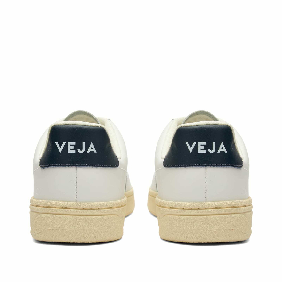 Veja Men's V-12 Leather Sneakers in Extra White/Steel/Nautico VEJA