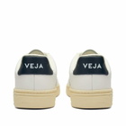 Veja Men's V-12 Leather Sneakers in Extra White/Steel/Nautico