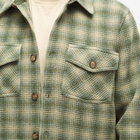 Portuguese Flannel Men's Waffle Overshirt in Green