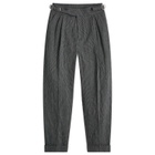 Craig Green Men's Double Pleat Trousers in Black/White Stripe