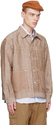 Comme des Garçons Homme Brown Elbow Patch Jacket