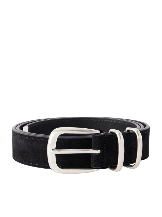 Photo: Officine Creative - OC Strip/074 3cm Suede Belt - Black