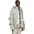 Sacai Grey Melton Coat