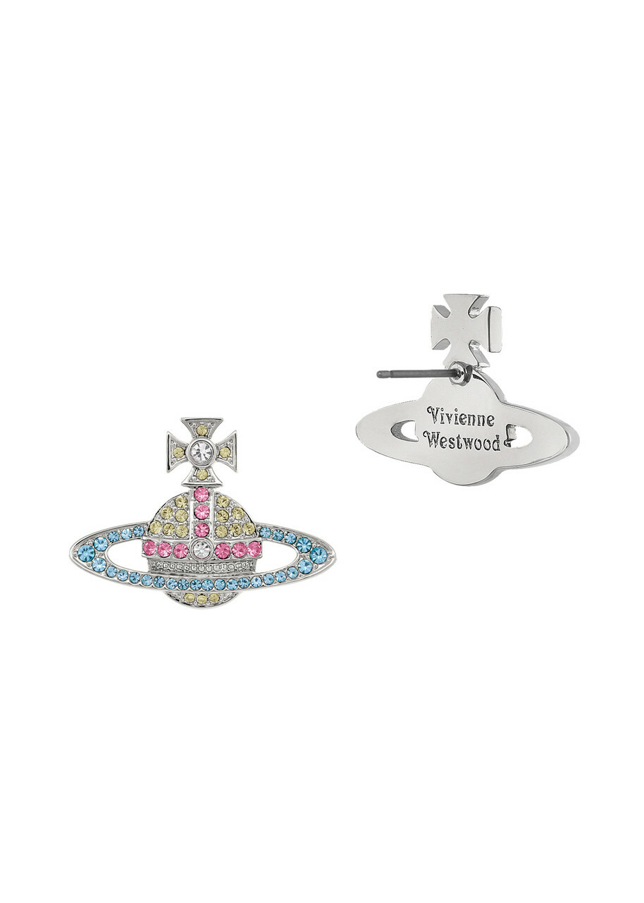 Vivienne Westwood Kika Embellished-orb Stud Earrings - Multicoloured - One Size