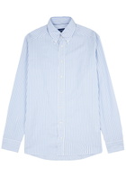 Eton Blue Striped Cotton Oxford Shirt