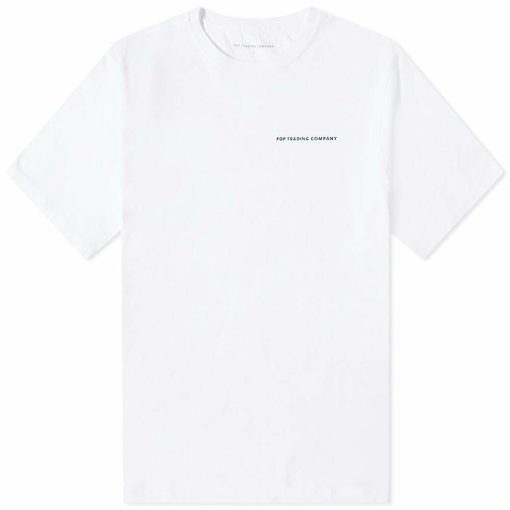 Photo: Pop Trading Company Men's Logo T-Shirt in White Limoges
