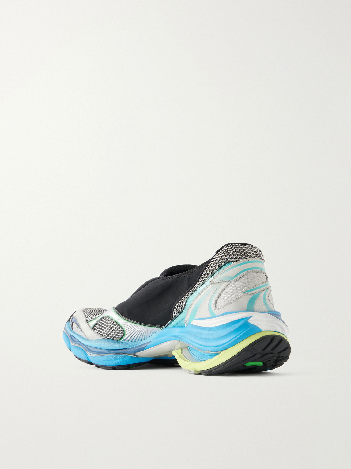 Balenciaga - D'Orsay Rubber-Trimmed Mesh Sneakers - Blue