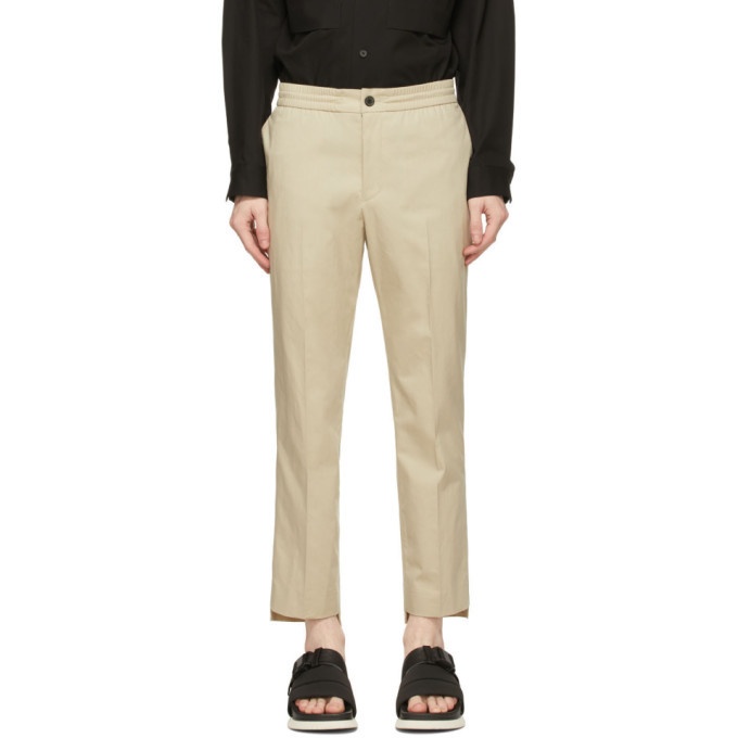 Photo: Solid Homme Taupe Elastic Waist Trousers