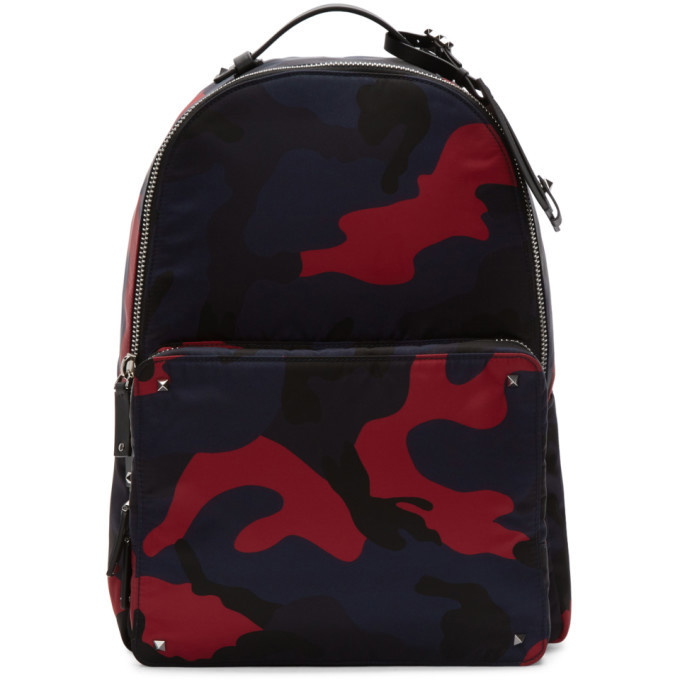 Valentino Garavani Vltn Logo Patch Backpack - Red