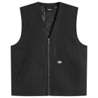Dickies Men's Duck Canvas Vest in Stone Washed Black