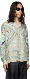 Casablanca Blue Printed Shirt