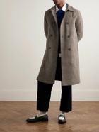 Oliver Spencer - Big Double-Breasted Houndstooth Wool Coat - Brown