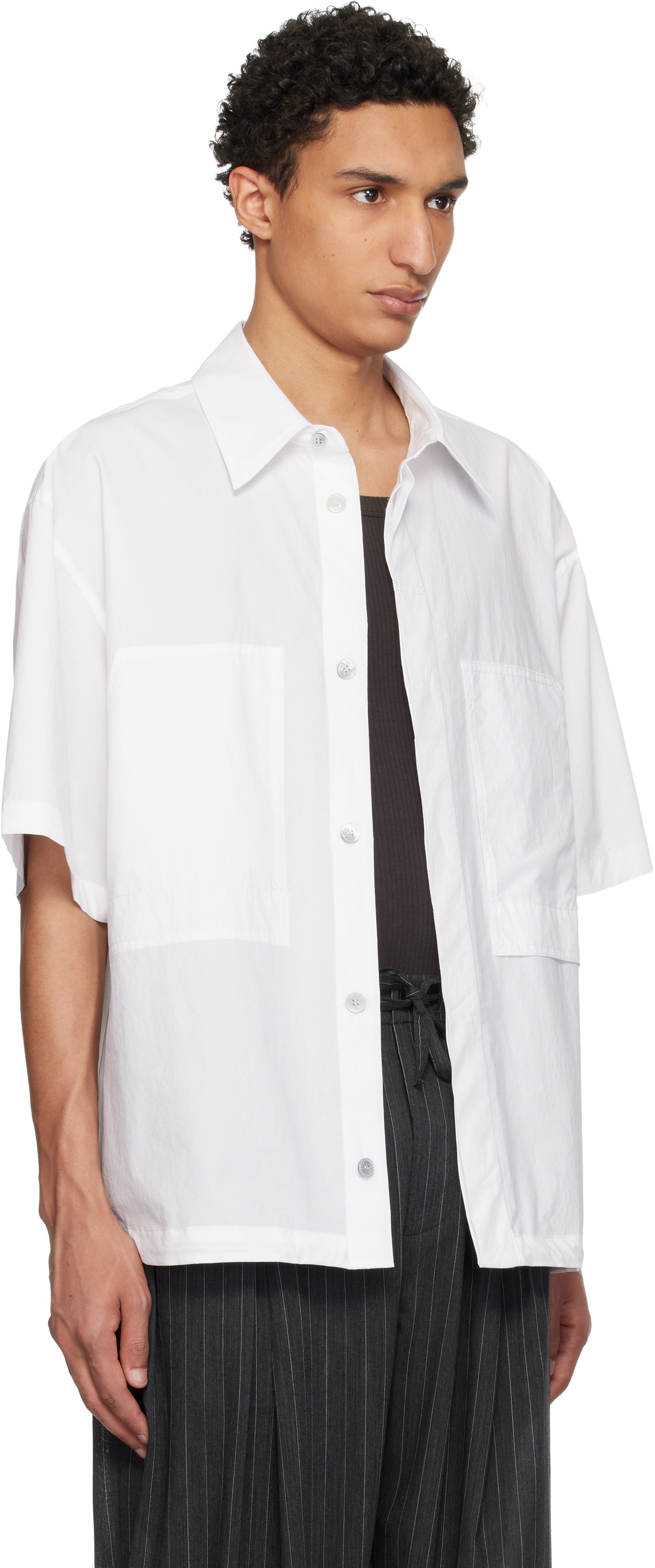 WOOYOUNGMI White Short Sleeve Cotton Shirt