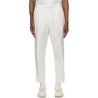 BOSS Off-White Pleated Trousers