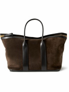 TOM FORD - Buckley Leather-Trimmed Suede Tote Bag