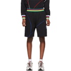 Li-Ning Black and Multicolor Sweat Shorts