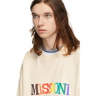 Missoni Beige Rainbow Logo Sweatshirt