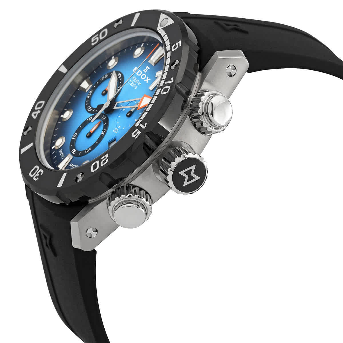 Edox CO-1 Chronograph Quartz Blue Dial Mens Watch 10242 TIN BUIDN