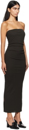Nanushka Black Eliz Midi Dress