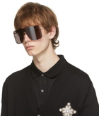 Alexander McQueen Gold Skull Mask Sunglasses