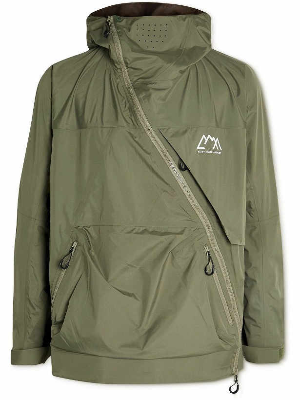 Photo: Comfy Outdoor Garment - Slash Logo-Print Coexist Ripstop Hooded Jacket - Green