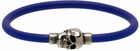 Alexander McQueen Blue Cord Skull Bracelet