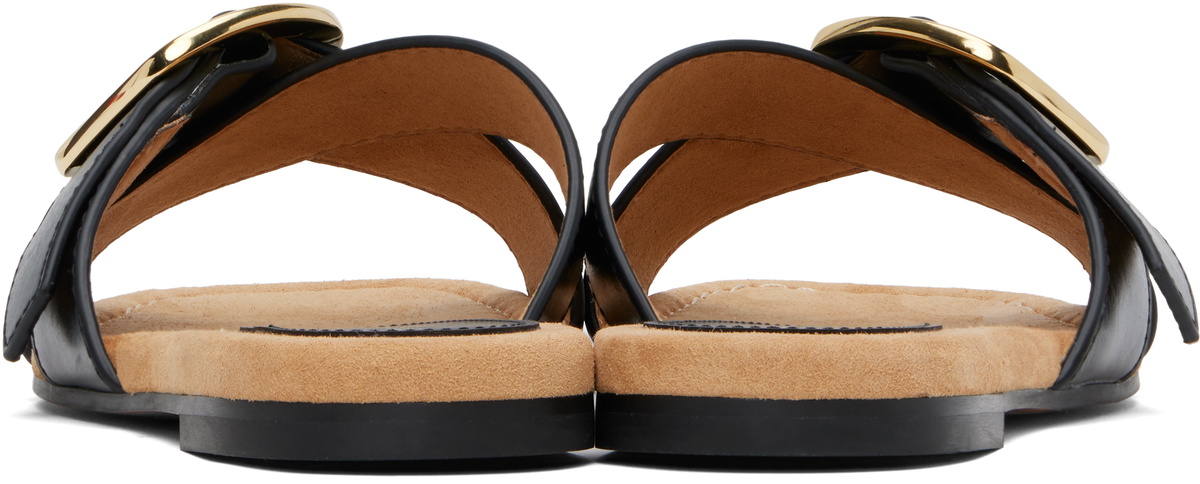 Stella McCartney Black Gaia Brushed Alter Mat Sandals Stella