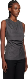 Róhe Gray Sleeveless Twisted Top