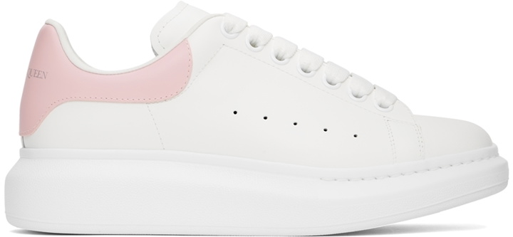 Photo: Alexander McQueen White & Pink Oversized Sneakers