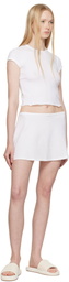 SKIMS White Drop Needle Pointelle Miniskirt