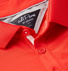 Adidas Golf - adiPure Premium Performance Striped Stretch-Jersey Golf Polo Shirt - Red
