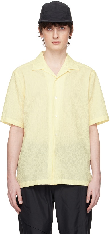 Photo: ZEGNA Yellow Button Shirt