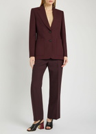 Chloe Straight-leg Wool Trousers Purple
