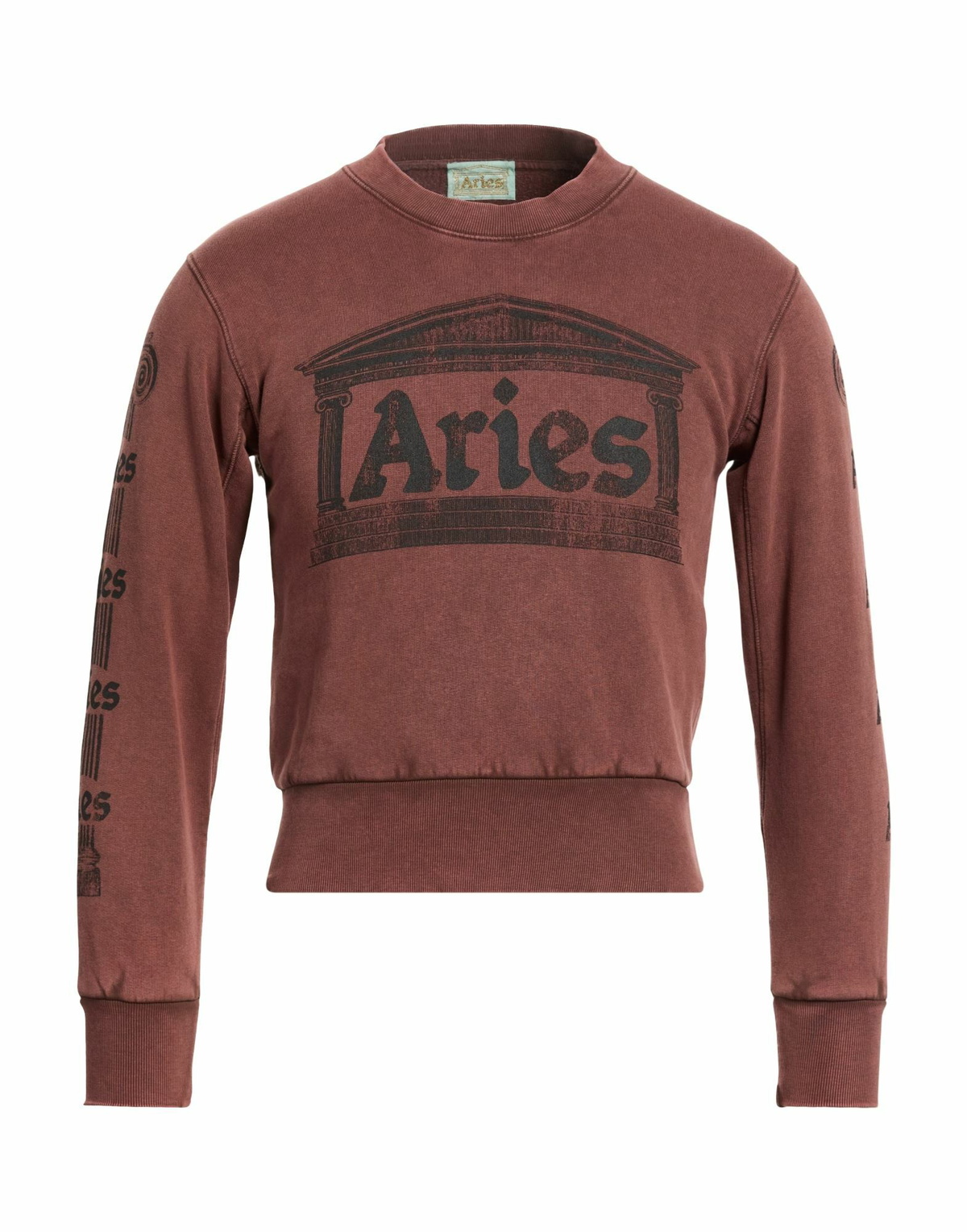 Aries Mens Sweatshirt Chocolate in Brown