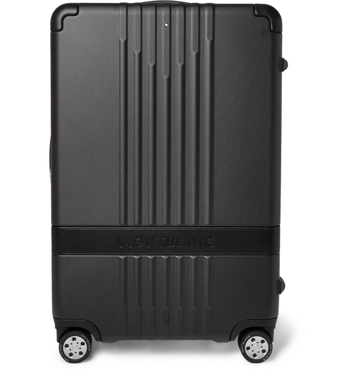 Photo: Montblanc - #MY4810 Medium 61cm Leather-Trimmed Polycarbonate Suitcase - Black