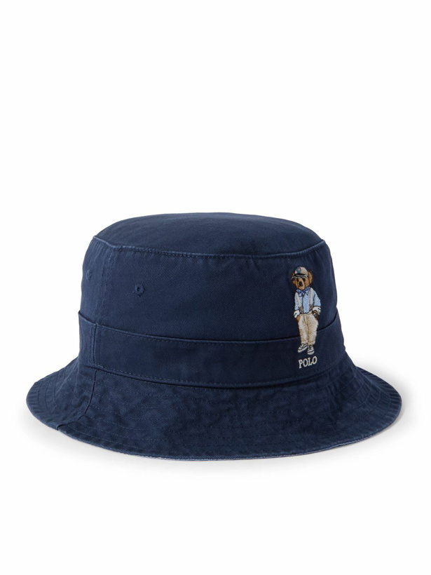 Photo: Polo Ralph Lauren - Logo-Embroidered Cotton-Twill Bucket Hat - Blue