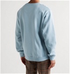 Martine Rose - Logo-Jacquard Printed Fleece-Back Cotton-Jersey Sweatshirt - Blue
