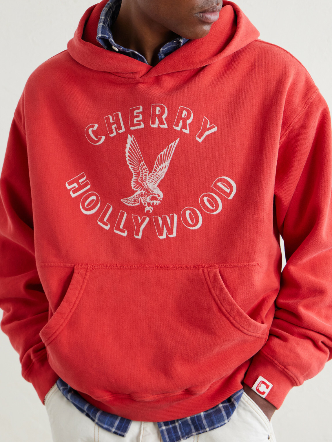 Cherry Los Angeles - Logo-Print Cotton-Jersey Hoodie - Red