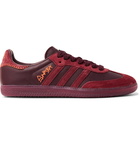 adidas Consortium - Jonah Hill Samba Embroidered Suede and Leather Sneakers - Burgundy