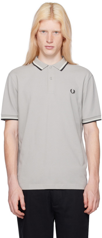 Photo: Fred Perry Gray 'The Fred Perry' Polo