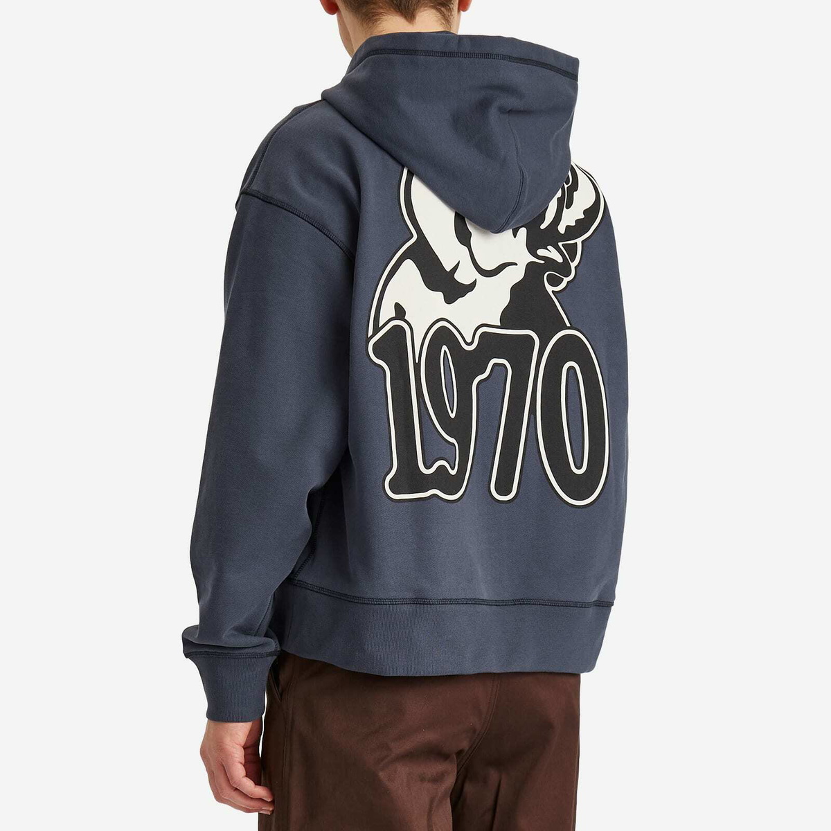Kenzo Men's Gots Jungle Elephant Full Zip Hoodie in Midnight Blue