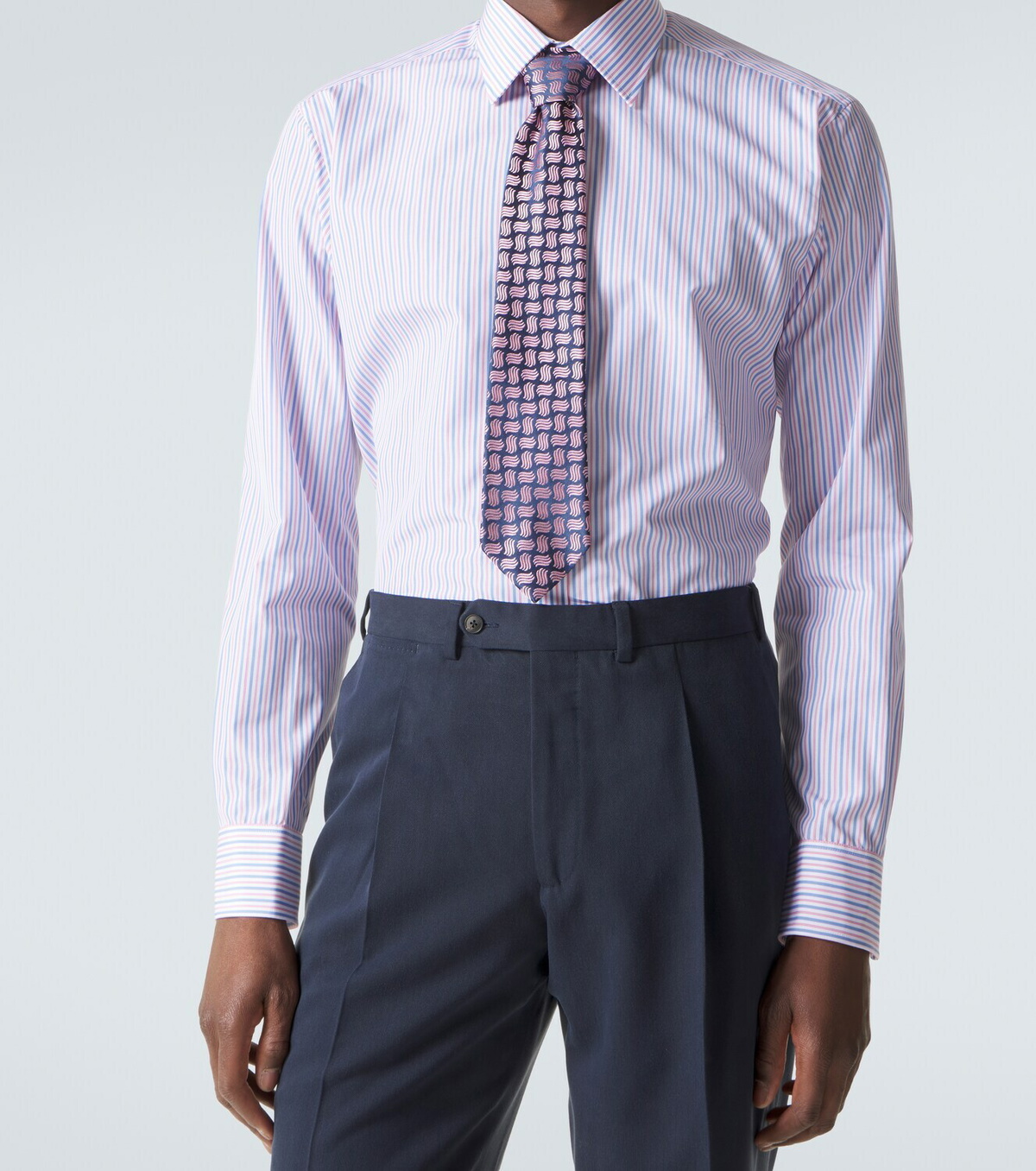 Charvet Striped cotton poplin shirt