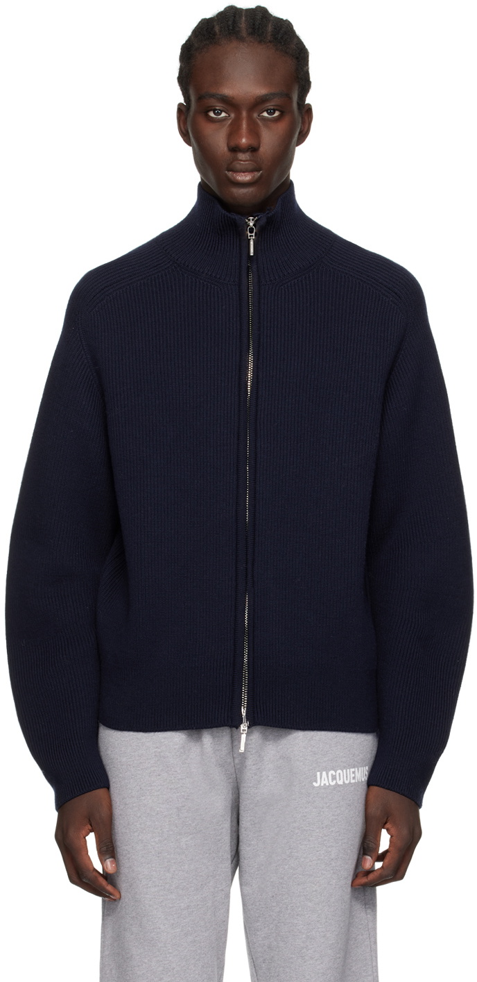 Jacquemus Navy 'Le Cardigan Zippé' Cardigan Jacquemus