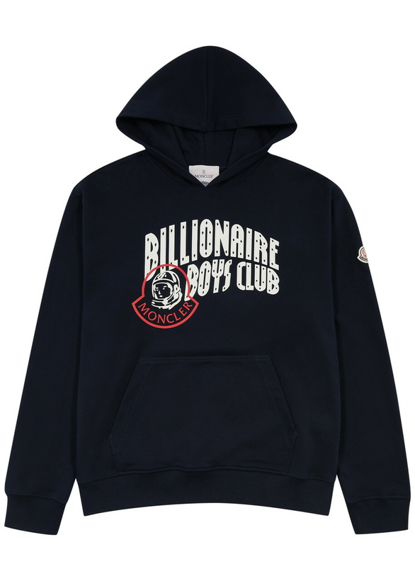 Photo: Moncler Genius X Billionaire Boys Club Hooded Cotton Sweatshirt Navy