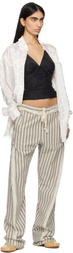 Edward Cuming Gray Twisted Track Trousers