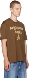 mastermind WORLD Brown Bonded T-Shirt