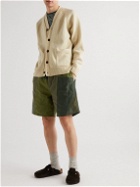 YMC - Straight-Leg Patchwork Organic Cotton Shorts - Green