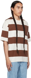 A.P.C. White & Brown Anthony T-Shirt